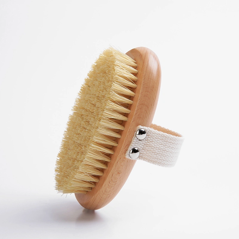 Wholesale High Quality Bamboo Wooden OEM/ODM Logo Dry Skin Body Natural Vegan Sisal Bristles Bath Brush