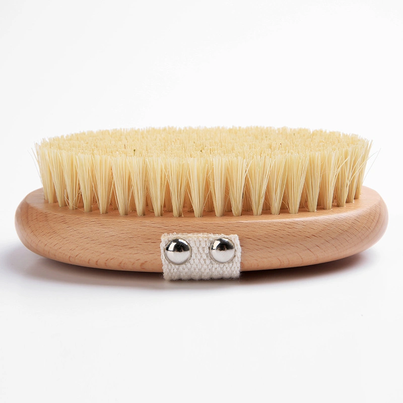 Wholesale High Quality Bamboo Wooden OEM/ODM Logo Dry Skin Body Natural Vegan Sisal Bristles Bath Brush