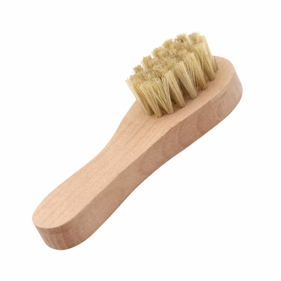 カスタム豚毛木製靴クリーニングブラシ毛靴ブラシ